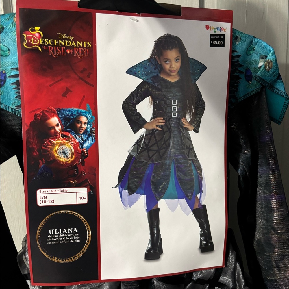 Disney Descendants Kids Costume - Black and Blue - large 10-12